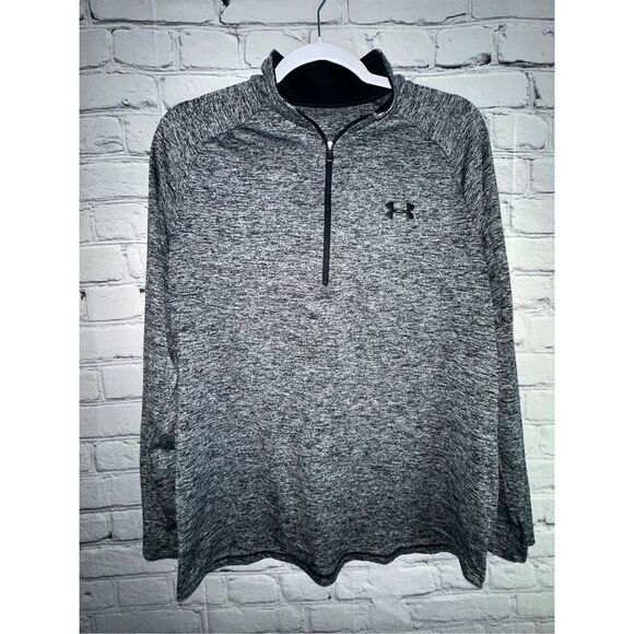 Under Armour Men’s Medium HeatGear Running Quarter Zip – Lightweight Gray - Picture 1 of 5